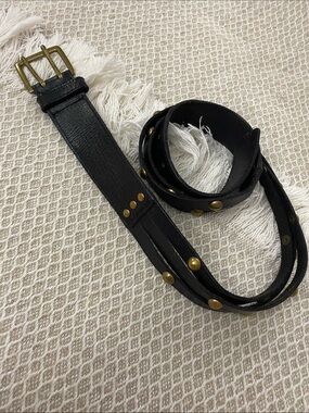 GAP Black Studded Leather Women's Belt
